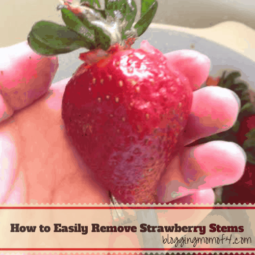 remove strawberry stems