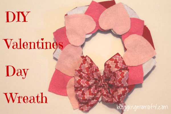This DIY Valentines Day Wreath is a quick and easy craft that you can do yourself or with your kids. Click through to see how simple it is. 