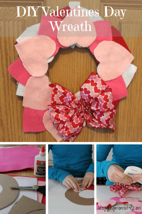 This DIY Valentines Day Wreath is a quick and easy craft that you can do yourself or with your kids. Click through to see how simple it is. 
