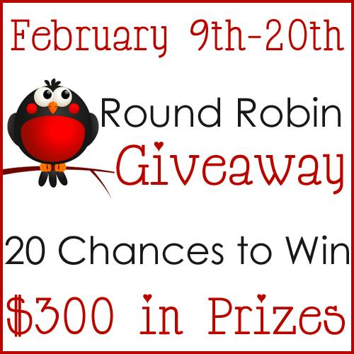 I have joined together with some great bloggers to bring you this amazing giveaway. There is $300 TOTAL in prizes!!  This is a round robin giveaway. Here's how it will work: