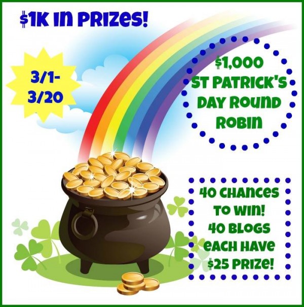 I have joined together with some great bloggers to bring you this amazing giveaway. There is $1,000 TOTAL in prizes!!  This is a round robin giveaway. Here's how it will work:
