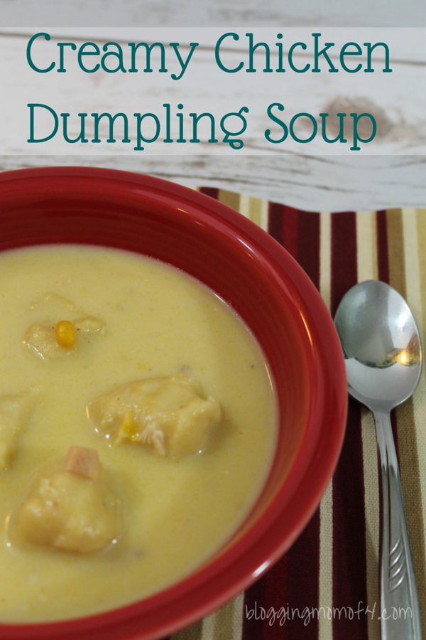 This Creamy Chicken Dumpling Soup is such an easy soup to make that you can make it anytime. The best time to make it is when you have left over chicken.