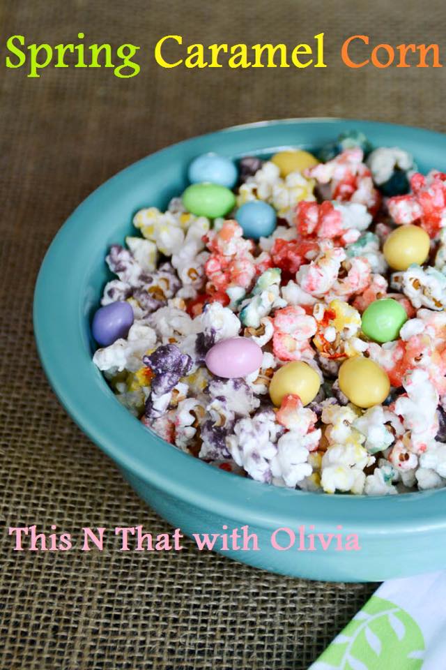 I'm excited to share this delicious and fun Spring Caramel Corn recipe from This N That with Olivia. Head on over for the full recipe.
