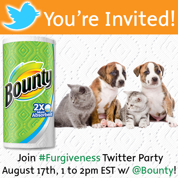 .@Bounty #Furgiveness Twitter Party August 17th 1-2 pm EST