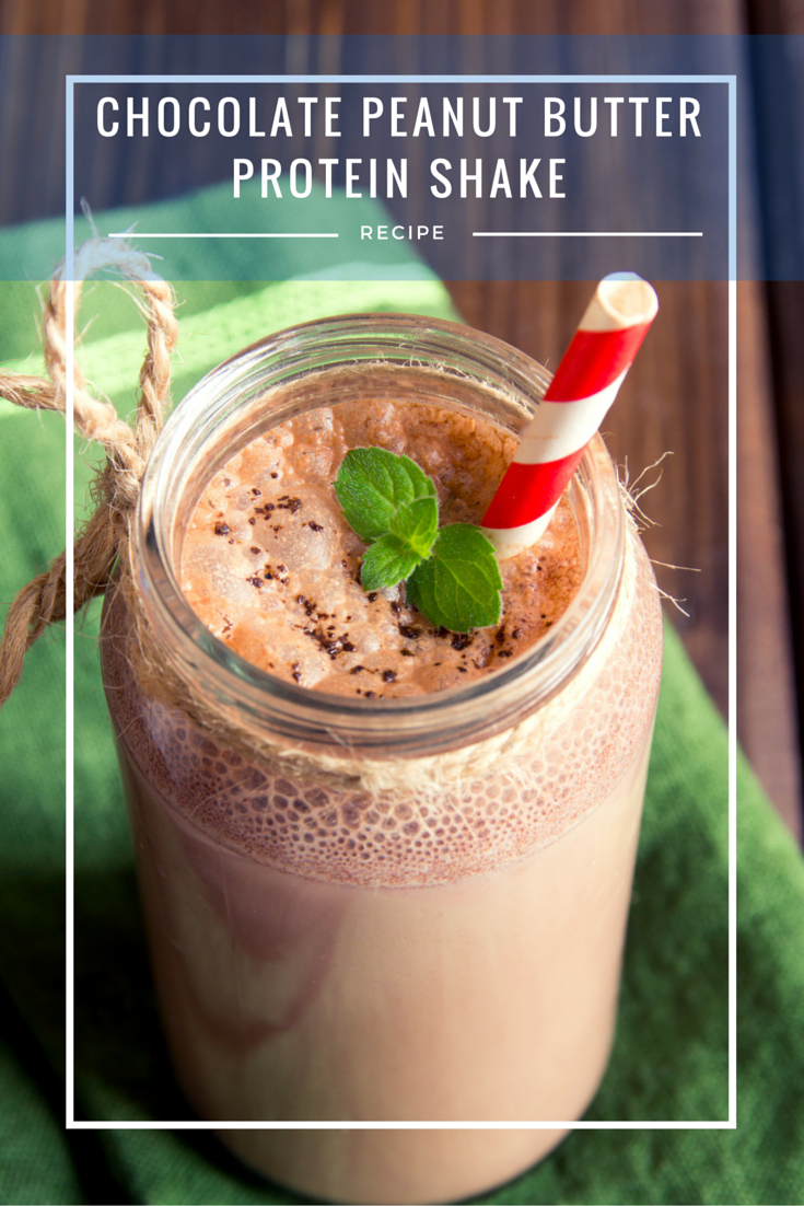 Take a look at one of my FAVORITE protein shakes that I have almost daily - Chocolate Peanut Butter Protein Shake Recipe!