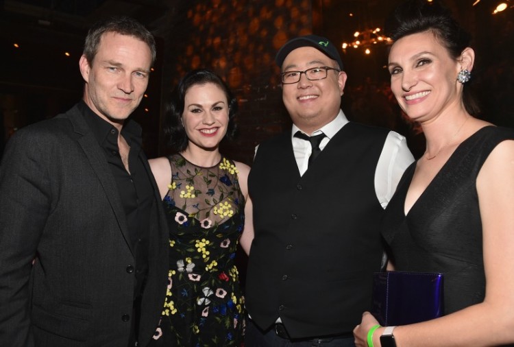 (L-R) Actors Stephen Moyer and Anna Paquin, director Peter Sohn and artist Anna Chambers attend the World Premiere Of Disney-Pixar’s THE GOOD DINOSAUR at the El Capitan Theatre on November 17, 2015 in Hollywood, California. (Photo by Alberto E. Rodriguez/Getty Images for Disney)