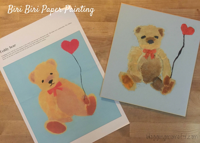 We have been having so much fun with the Biri Biri Paper Painting kits. Now we're on to the Biri Biri Paper Painting Teddy Bear kit. 