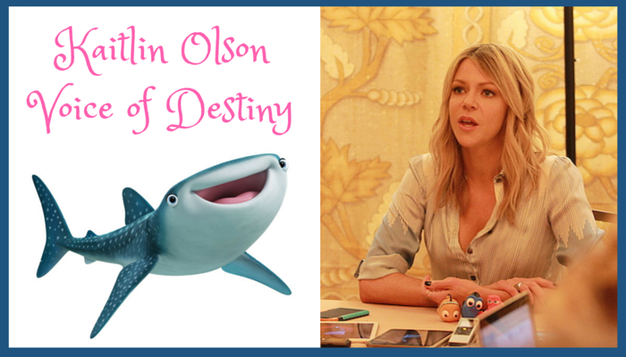 Destiny is a new character in the franchise. She is a lovable whale shark who has a lot of trouble swimming. Today we're meeting Kaitlin Olson voice of Destiny.