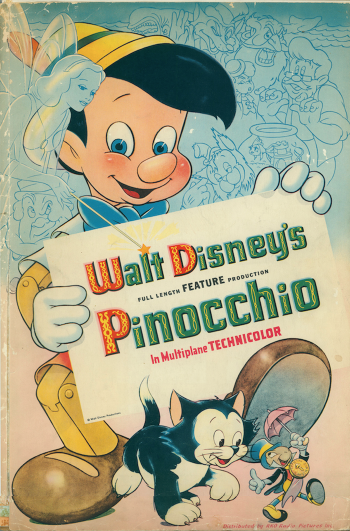 Pinocchio poster, printed ink on paper; collection of Tony Anselmo, © Disney