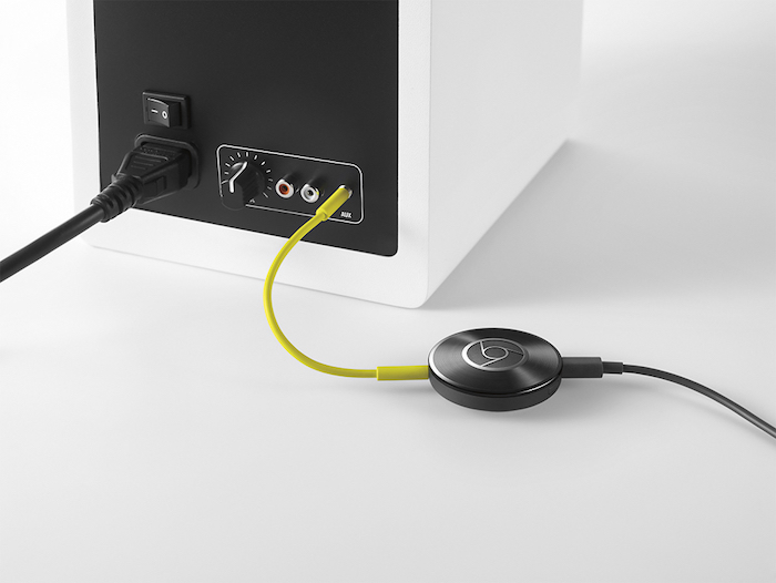 So what is Chromecast Audio? In mom terms, it allows you to use stream music wirelessly on your speakers. Any speakers, old or new. 