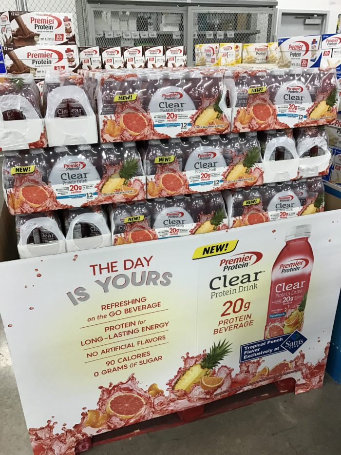 Premier Protein has been my go to for  portable protein. They just launched a new option - CLEAR Tropical Punch beverage. Sam’s Club Stores nationwide.