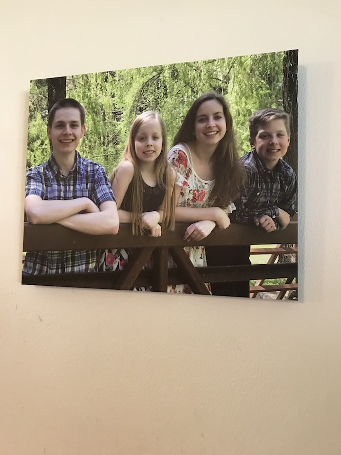 Recently, our four kids decided to re-create one of my favorite pictures of them together. I decided to commemorate this special picture on a canvas.