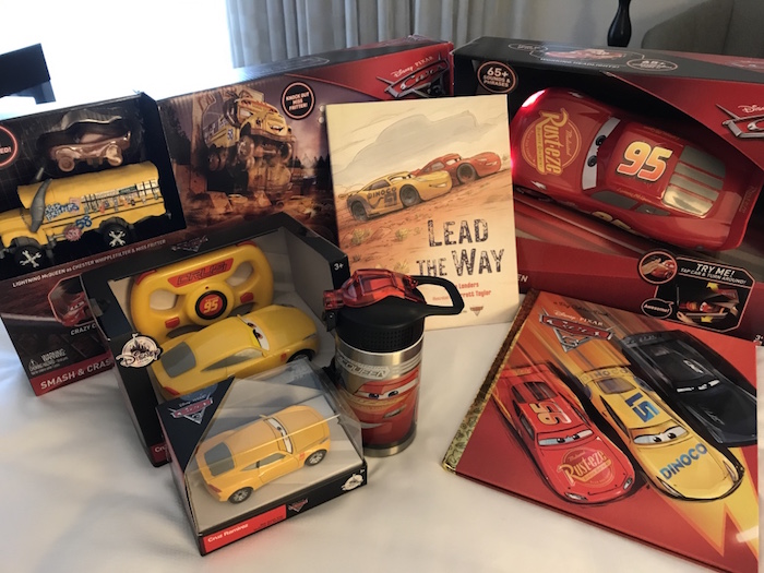 While in California for the Cars 3 Event, we got to see the Cars 3 Toys. Plus we got to take a few home with us. That's always a bonus. My kids are a little bit older but the Cars 3 toys still grabbed their attention.