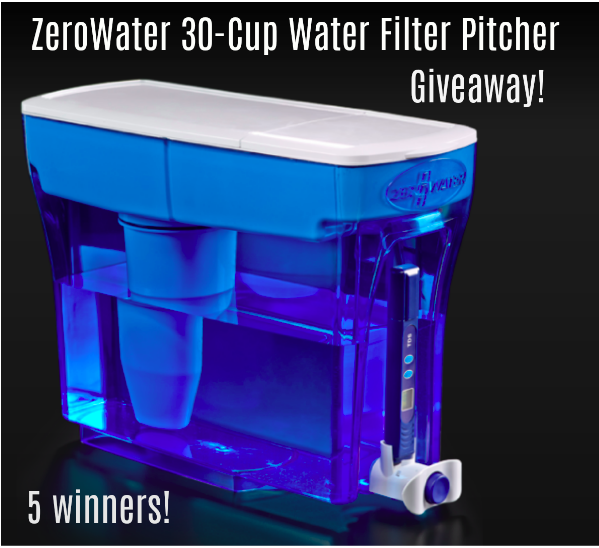 Trying to drink more water? Make sure to enter this GIVEAWAY! ZeroWater 30-cup Water Filter Pitcher - 5 WINNERS Ends 11/20 #Holiday2017