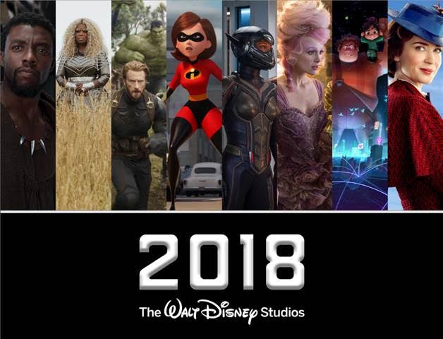 2018 Walt Disney Studios Motion Pictures Slate - Check here to see what's up next!