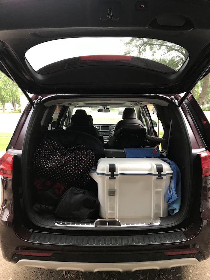 Packed up our Kia Sedona for a Weekend of Camping! Grab this FREE Camping Checklist Printable! #KiaSedona #KiaFamily