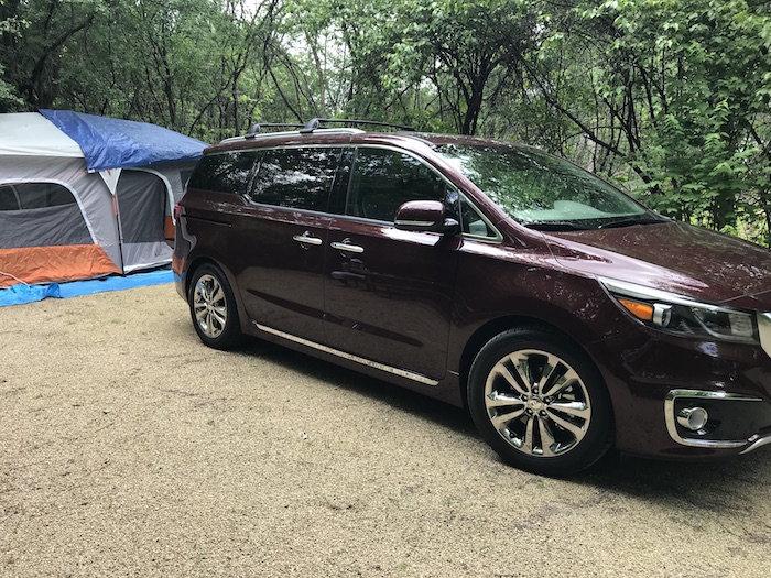 Packed up our Kia Sedona for a Weekend of Camping! Grab this FREE Camping Checklist Printable! #KiaSedona #KiaFamily