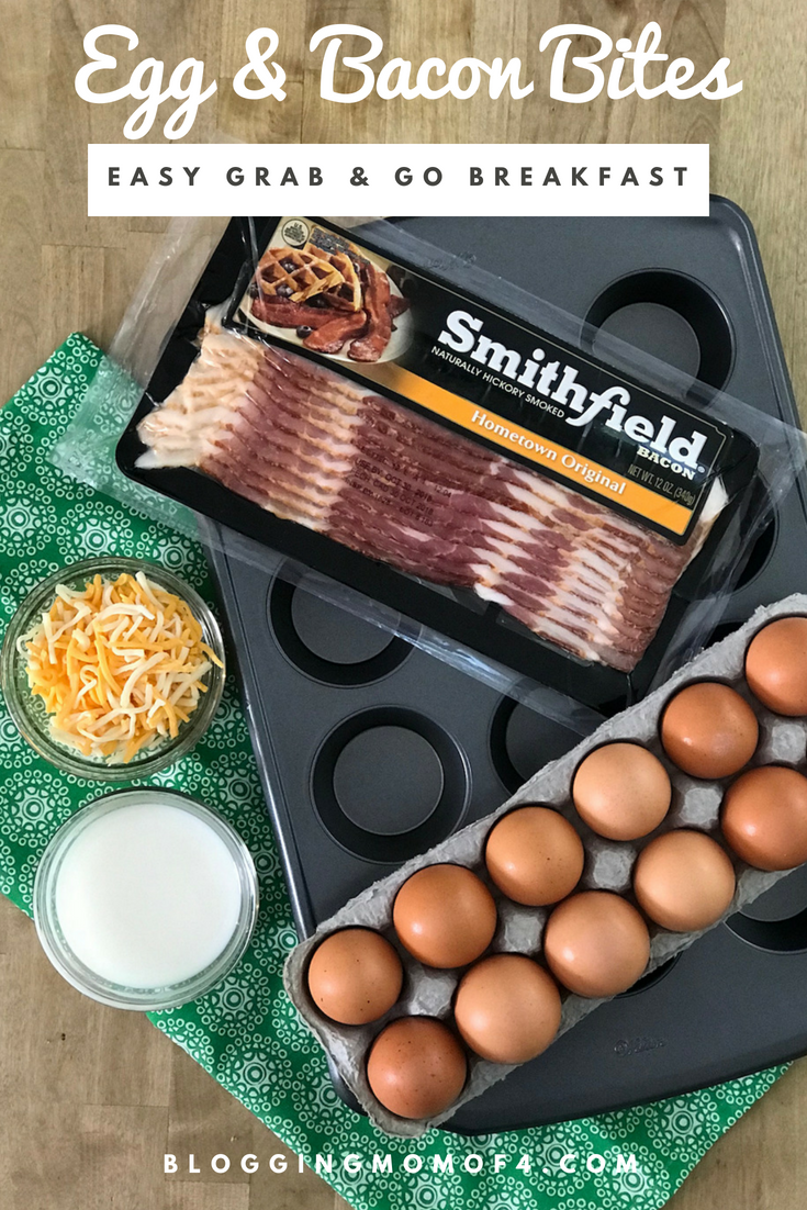 With a little of prep over the weekend, you can make these Egg and Bacon Bites and have an easy grab and go breakfast for the weekdays.