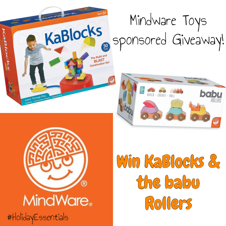 GIVEAWAY - Enter to WIN KaBlocks and babu Rollers from Mindware Toys #Mindware #HolidayEssentials Ends 12/5