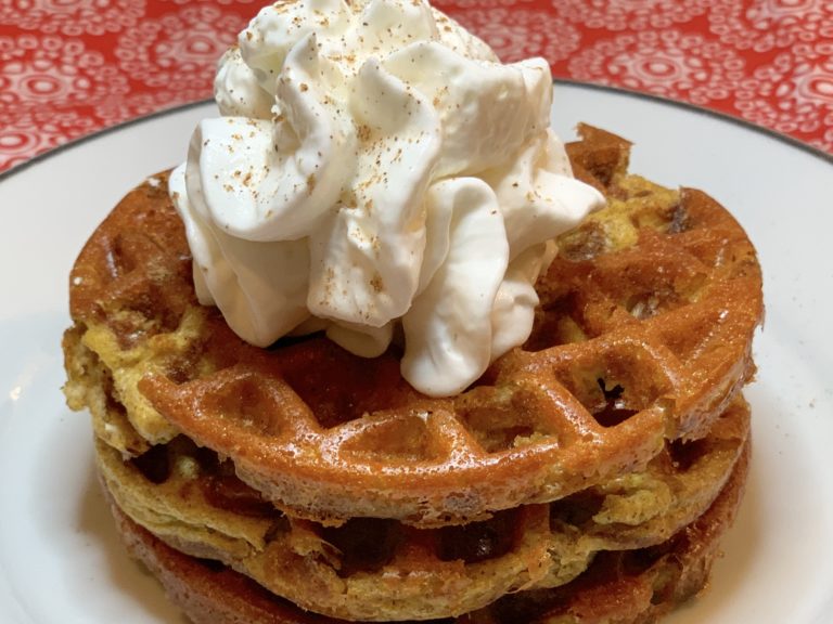 Keto Pumpkin Cream Cheese Chaffles • Blogging Mom Of 4