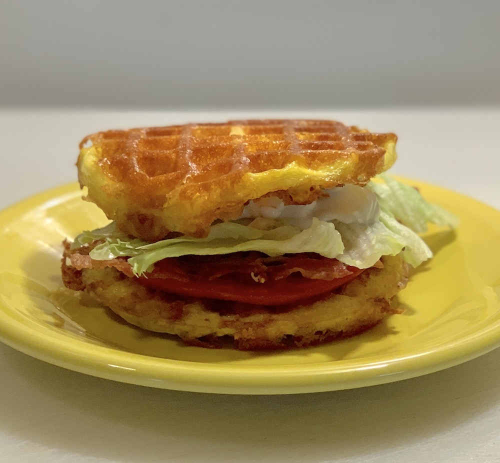 If you haven't tried the chaffle yet, you need to. I'm living the keto lifestyle and chaffles like the BLT Chaffle have been a staple for me! So good!