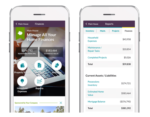 HomeZada Home Finances