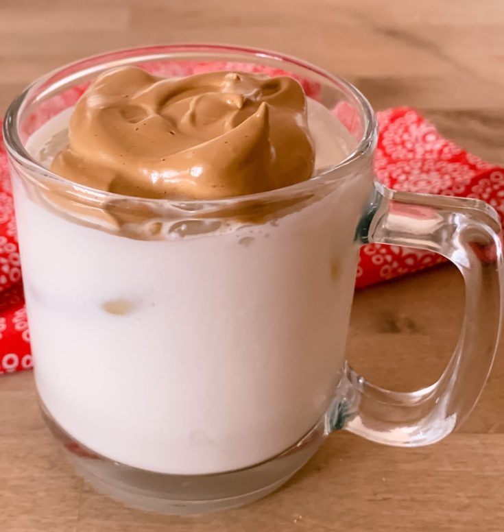 Keto Whipped Coffee Make with your choice of milk for a delicious