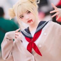 Cosplayer in Anime Character Costume