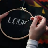 Person Embroidering