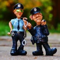 Police Man and Police Woman Plastic Toy